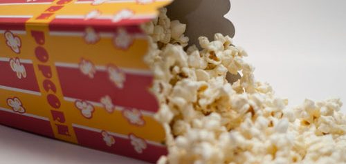 Spilt movie popcorn